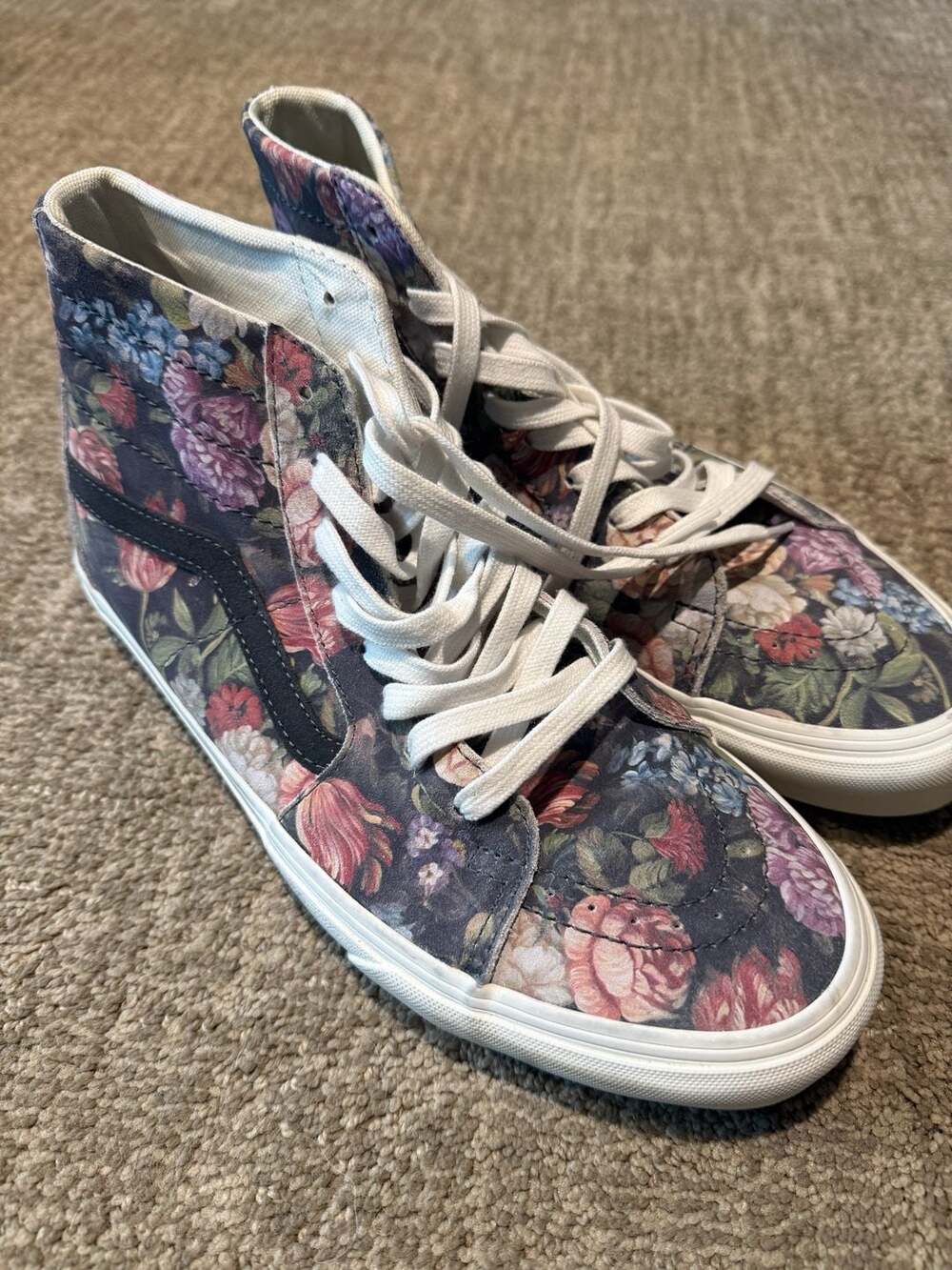 Vans Sk8-Hi Tapered Moody Peony Floral Print High Top Sneakers - Picture 3 of 8